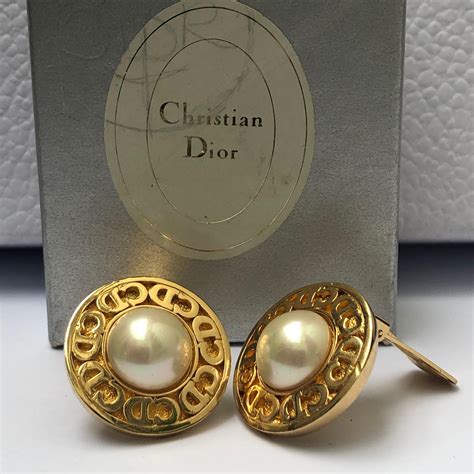 vintage dior pearl earrings|vintage christian dior pearl necklace.